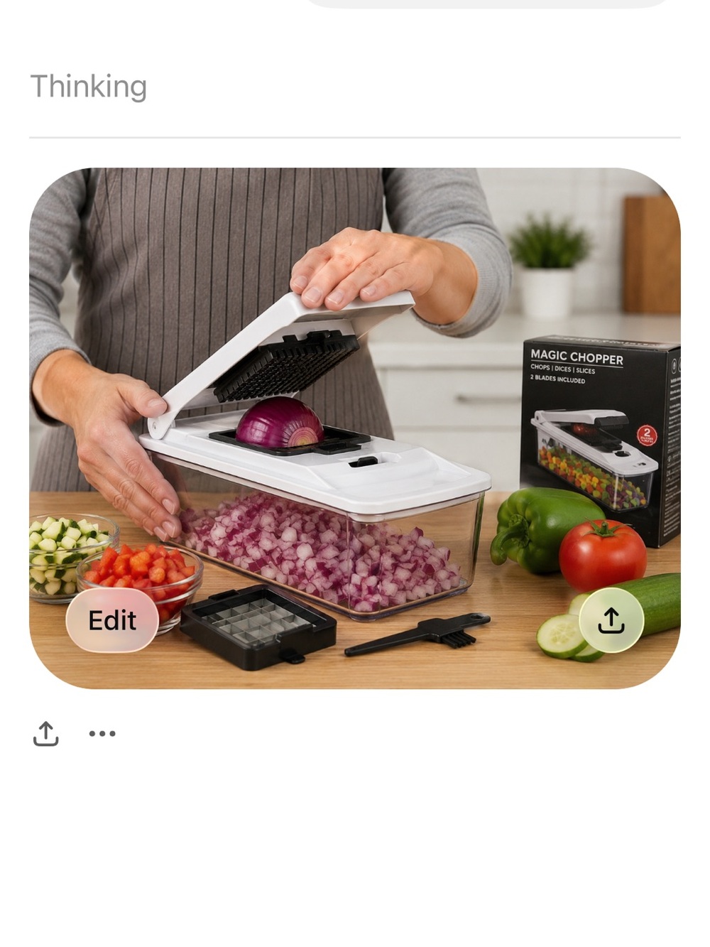 Magic Chopper Vegetable Chopper Dicer with 2 Blades